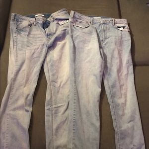 2 pairs of pacsun 34x32 light washed denim